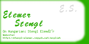 elemer stengl business card